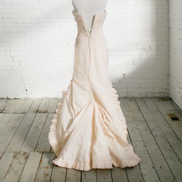 Vera Wang Couture Runway Gown Silk Taffeta Pink 2 - Picture 14 of 17